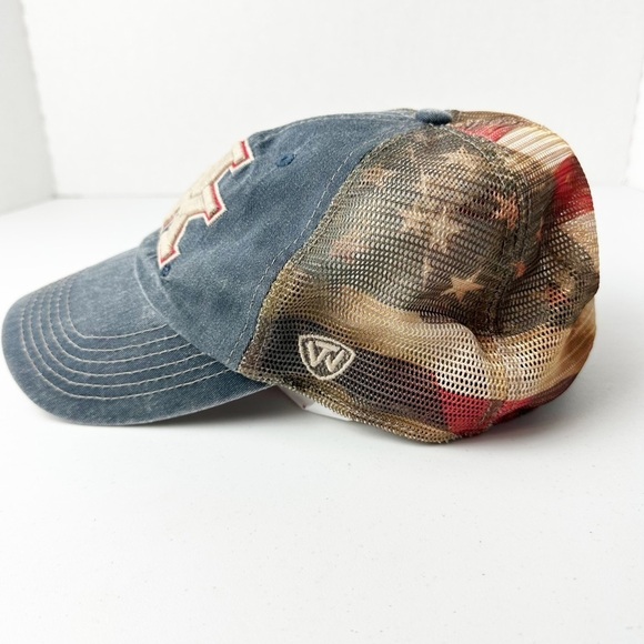 Kentucky Wildcats One Fit Distressed Denim American Flag Baseball Hat - Picture 3 of 10